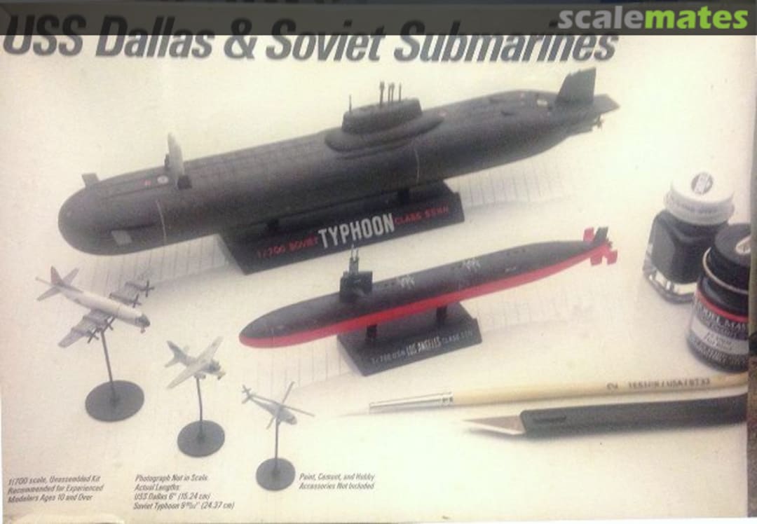 Boxart USS Dallas & Soviet Submarines 901 Testors Boxart USS Dallas & Soviet Submarines 901 Testors