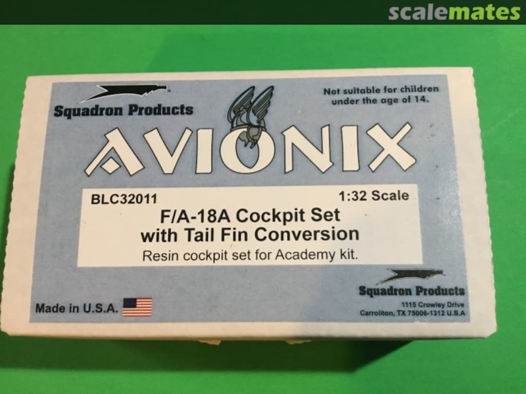 Boxart F/A-18A Cockpit Set w/Tail Fin Conversion BLC32011 Avionix Boxart F/A-18A Cockpit Set w/Tail Fin Conversion BLC32011 Avionix