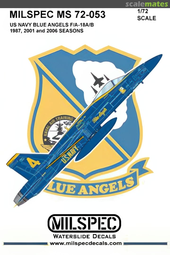 Boxart US Navy Blue Angels F/A-18A/B 72-053 Milspec Boxart US Navy Blue Angels F/A-18A/B 72-053 Milspec