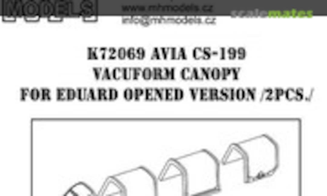 1:72 Avia CS-199 vacuform canopy, opened version (MH Models K72069)