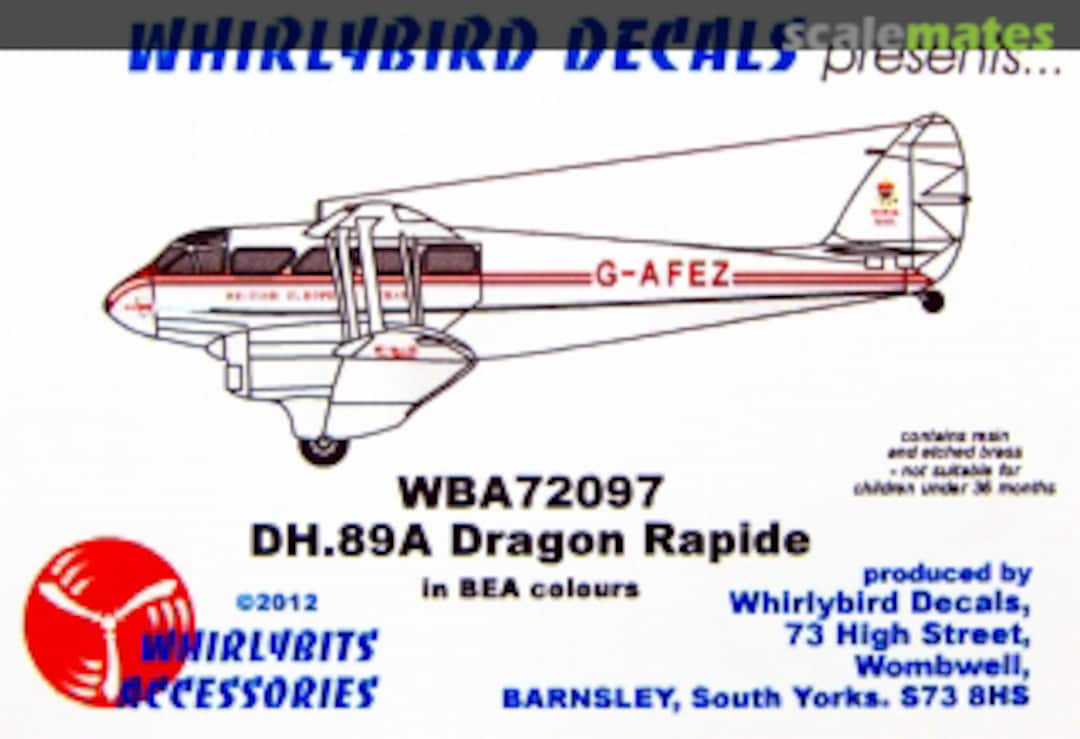 Boxart DH.89A Dragon Rapide WBA72097 Whirlybird Boxart DH.89A Dragon Rapide WBA72097 Whirlybird