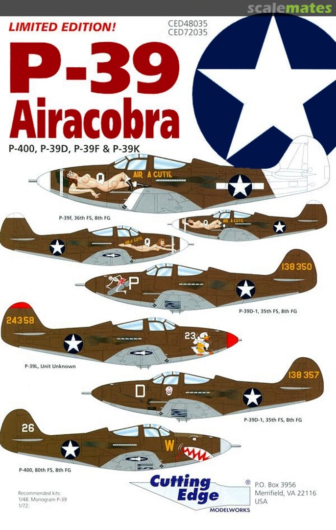 Boxart P-39 Airacobra CED48035 Cutting Edge Modelworks Boxart P-39 Airacobra CED48035 Cutting Edge Modelworks
