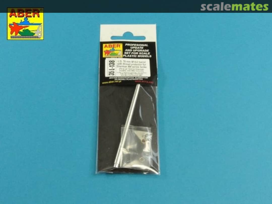 Boxart 76mm M1A2 Barrel with Thread Protector for Sherman M4 Series Tanks 35L138 Aber Boxart 76mm M1A2 Barrel with Thread Protector for Sherman M4 Series Tanks 35L138 Aber