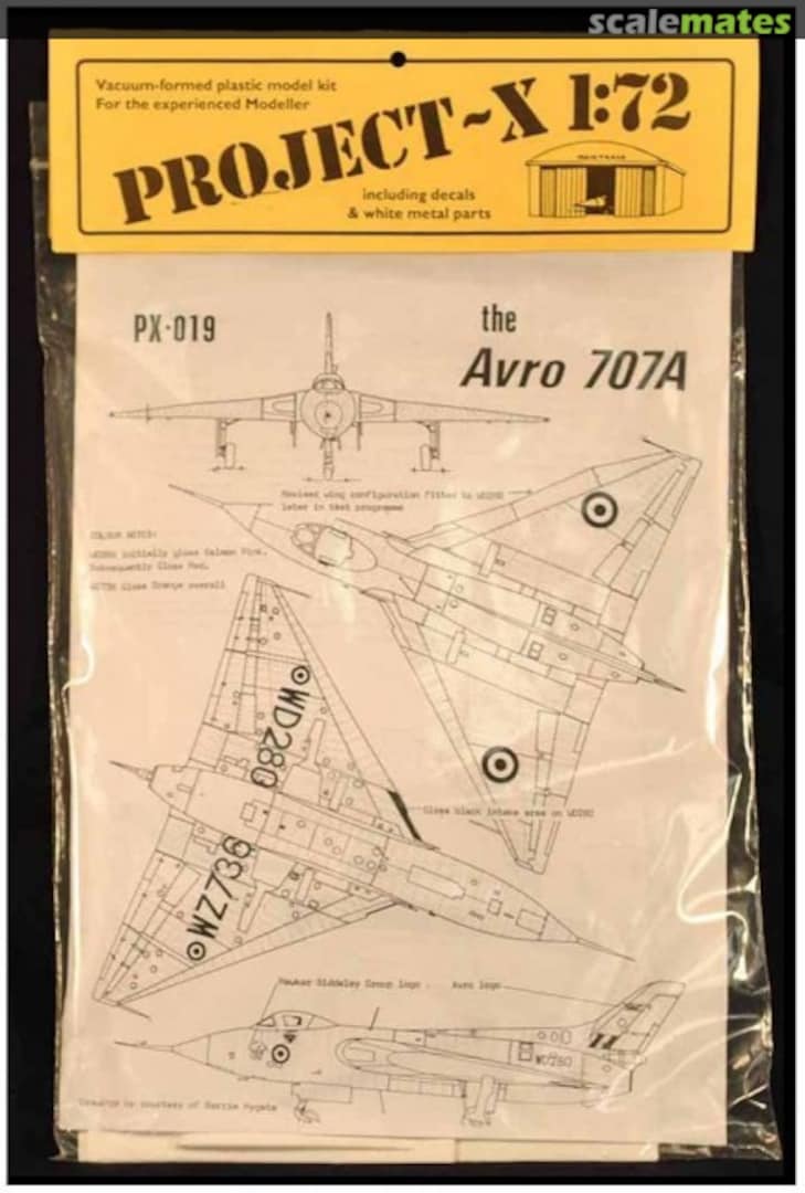Boxart Avro 707A PX-019 Maintrack Models Boxart Avro 707A PX-019 Maintrack Models