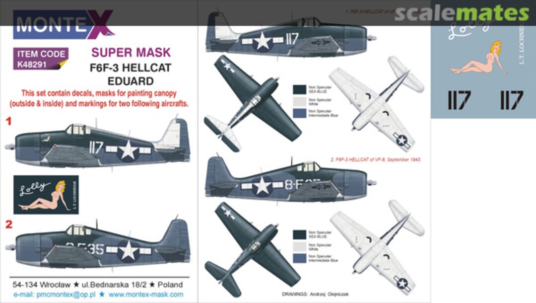 Boxart Grumman F6F-3 Hellcat K48291 Montex Boxart Grumman F6F-3 Hellcat K48291 Montex