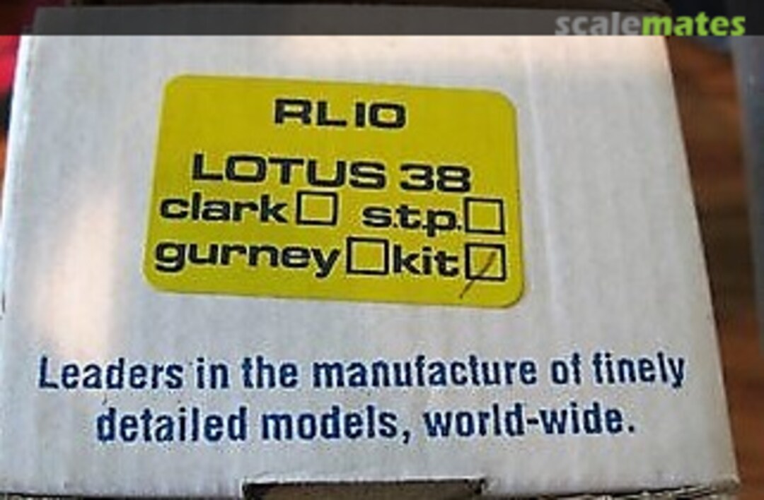 Boxart Lotus 38 RL10B Scale Model Technical Service Boxart Lotus 38 RL10B Scale Model Technical Service