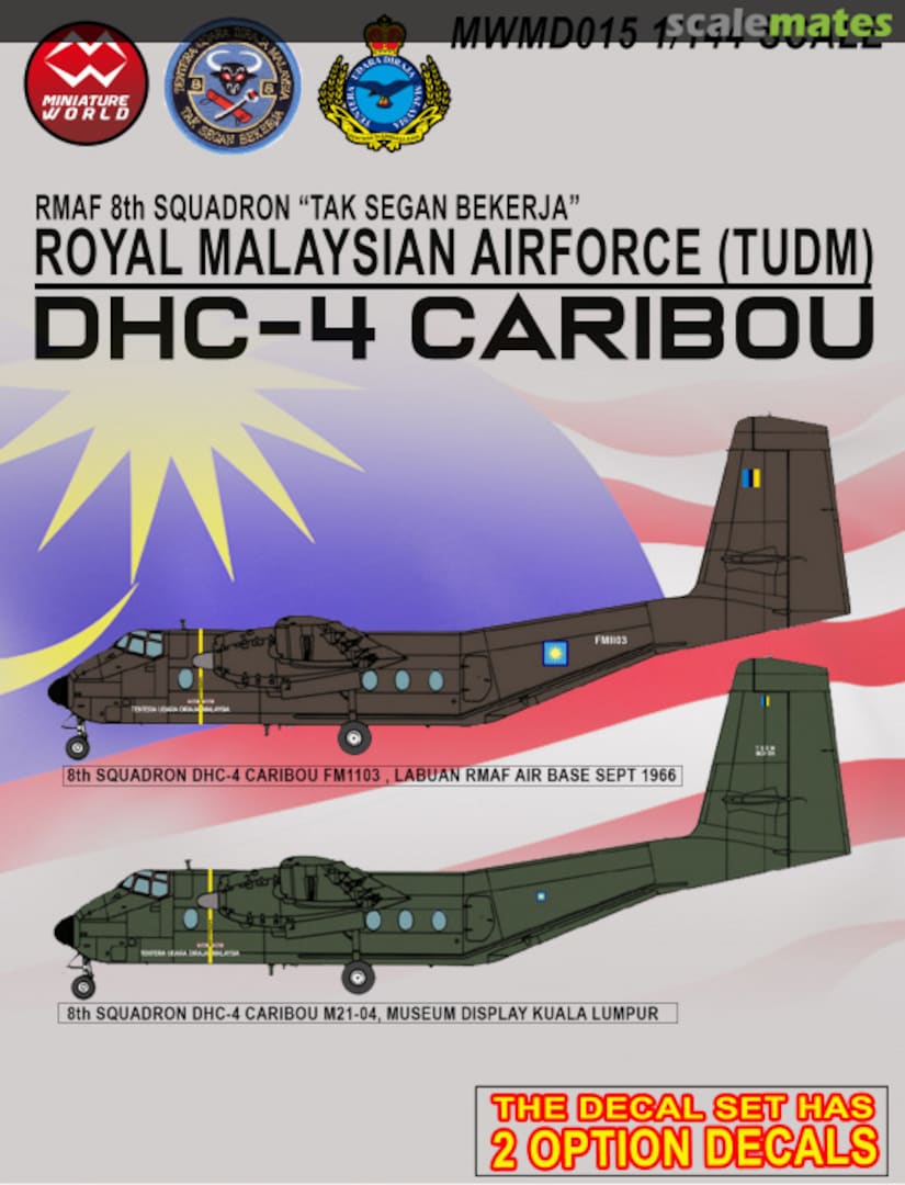 Boxart RMAF DHC-4 Caribou decals MWMD015 Modelkits Official 