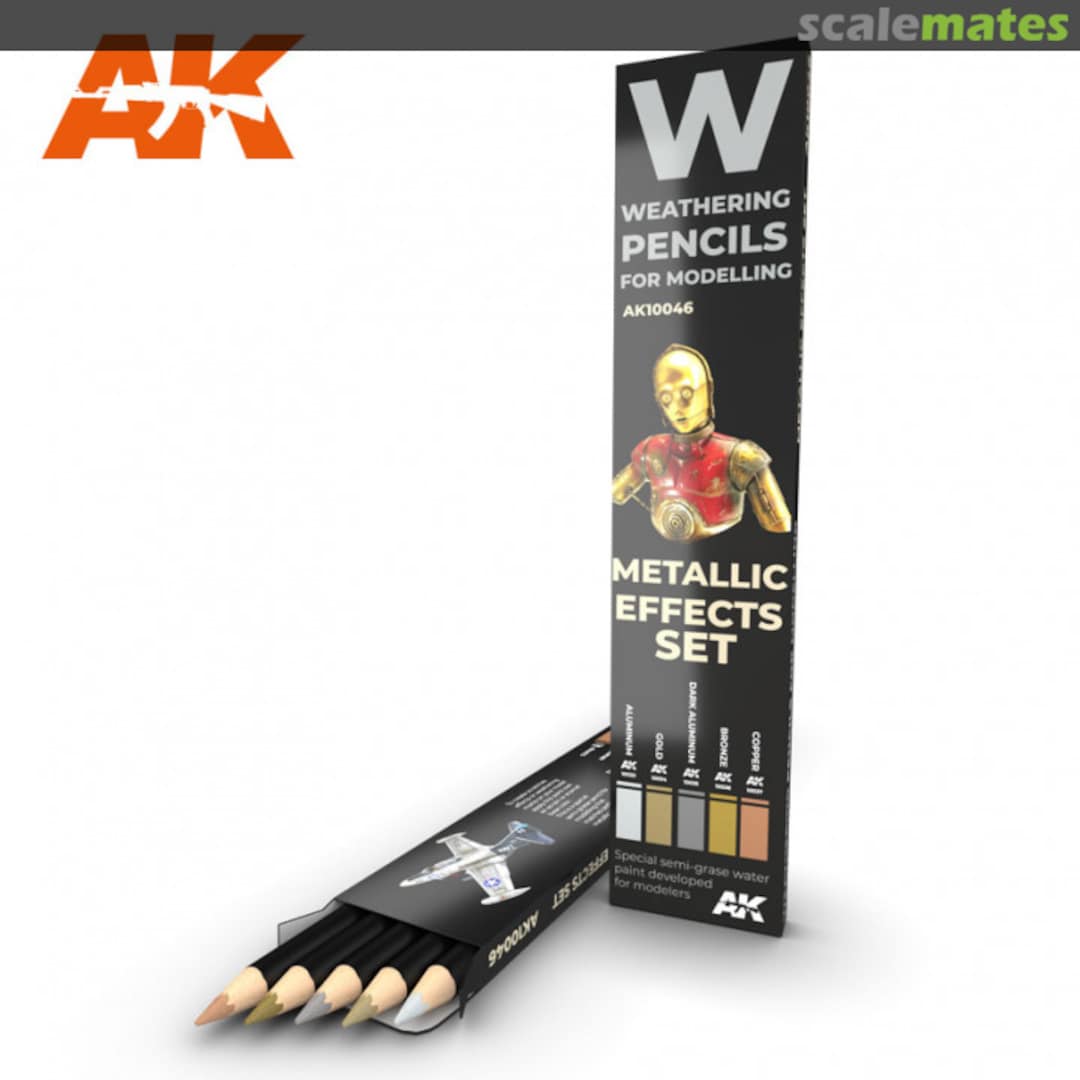 Boxart Weathering Pencils: METALLICS Effects Set AK 10046 AK Interactive Boxart Weathering Pencils: METALLICS Effects Set AK 10046 AK Interactive