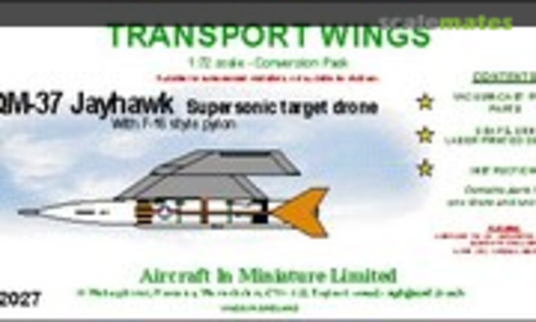 1:72 AQM-37 Jayhawk Supersonic Target drone (Aircraft In Miniature Ltd TWC72027) TWC72027