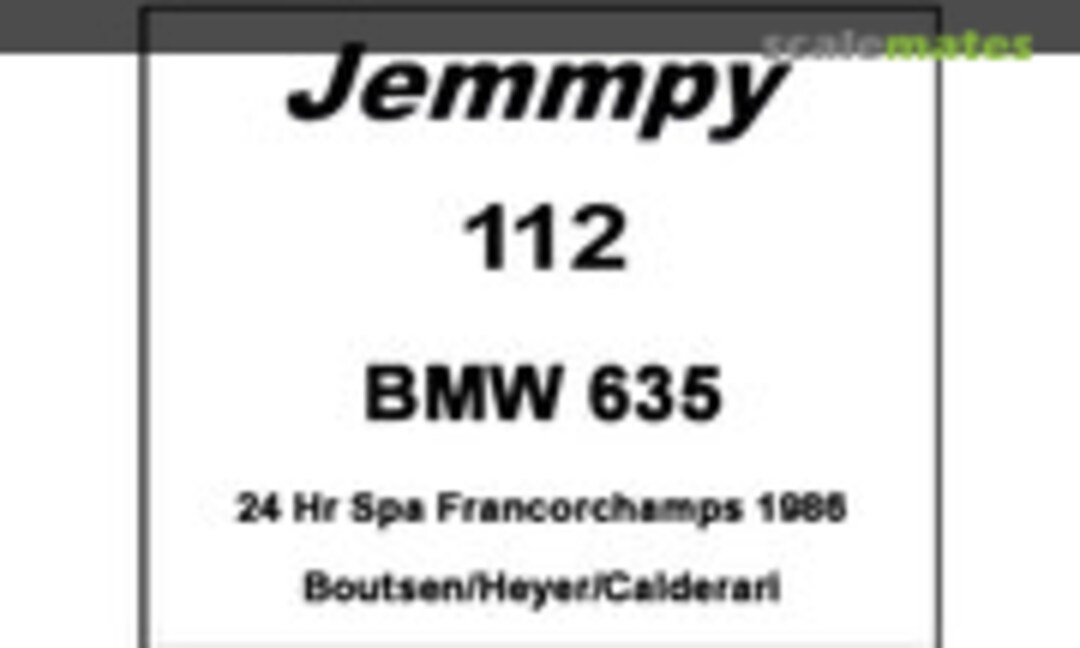 1:43 BMW 635 CSI (Jemmpy 112K)