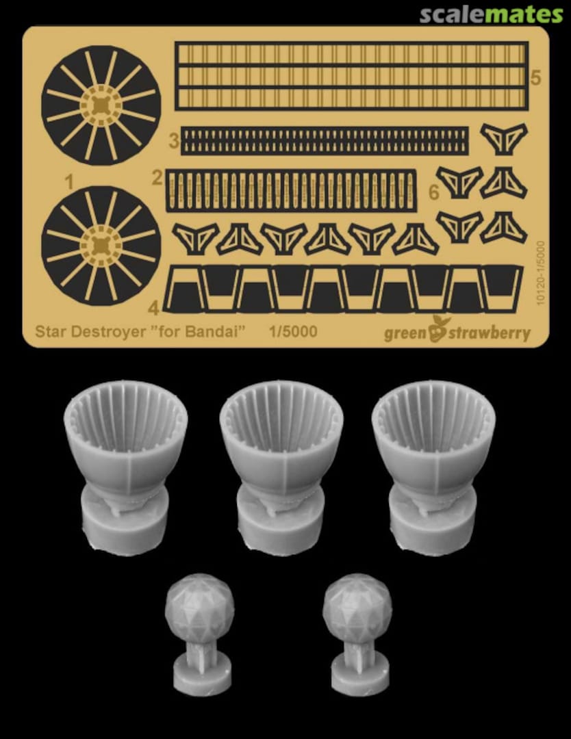 Boxart Star Destroyer - engine bells & shield generator 10120-1/5000 Greenstrawberry Boxart Star Destroyer - engine bells & shield generator 10120-1/5000 Greenstrawberry