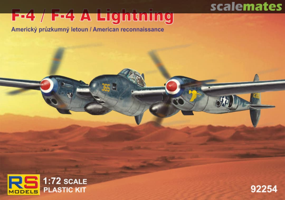 Boxart Lockheed F-4/F-4A Lightning 92254 RS Models Boxart Lockheed F-4/F-4A Lightning 92254 RS Models