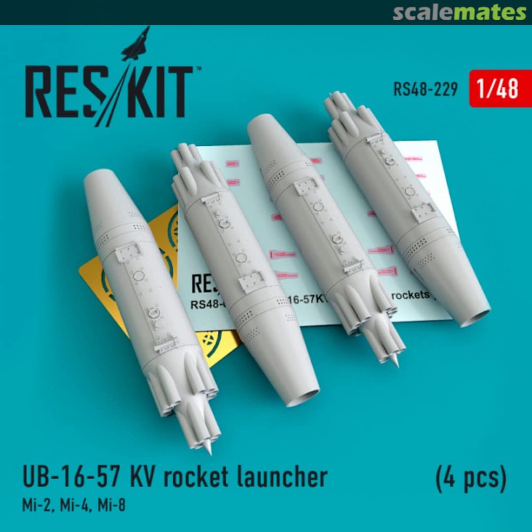 Boxart UB-16-57KV rocket launcher (4 pcs) RS48-0229 ResKit Boxart UB-16-57KV rocket launcher (4 pcs) RS48-0229 ResKit