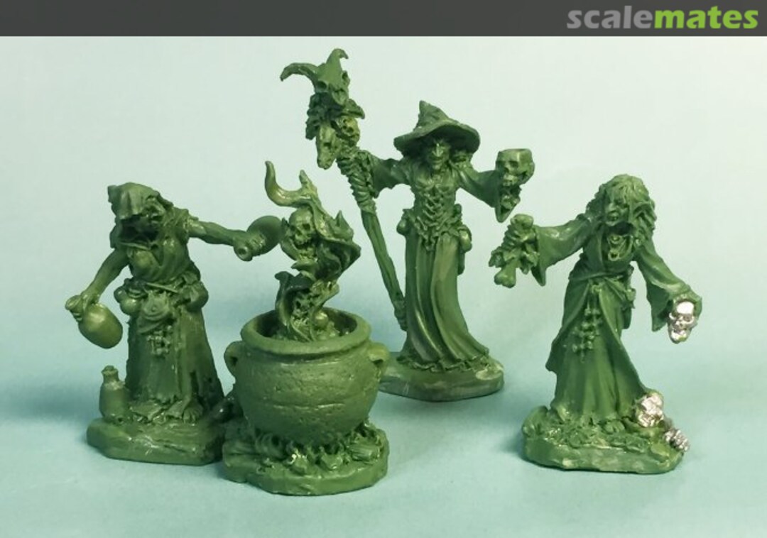 Boxart Witch Coven (3) and Cauldron 04030 Reaper Miniatures