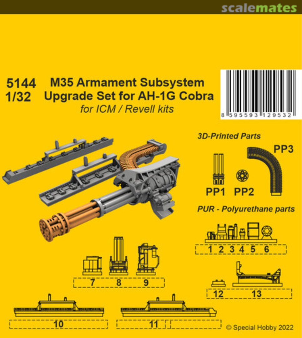 Boxart M35 Armament Subsystem Upgrade Set for AH-1G Cobra 5144 CMK