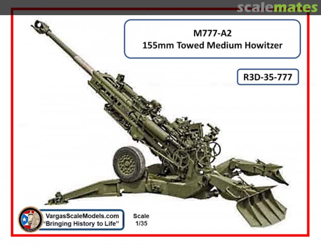 Boxart M777 A2 155mm Towed Medium Howitzer R3D-35-777 Vargas Scale Models Boxart M777 A2 155mm Towed Medium Howitzer R3D-35-777 Vargas Scale Models