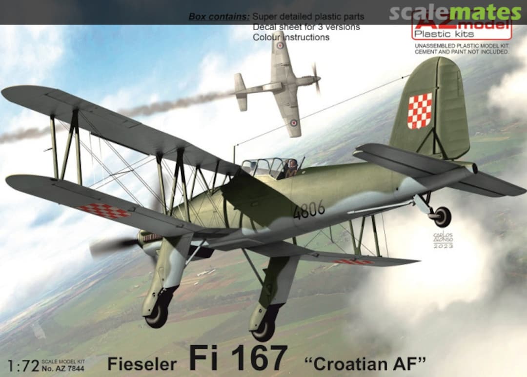 Boxart Fieseler Fi 167 "Croatian AF" AZ7844 AZmodel Boxart Fieseler Fi 167 "Croatian AF" AZ7844 AZmodel