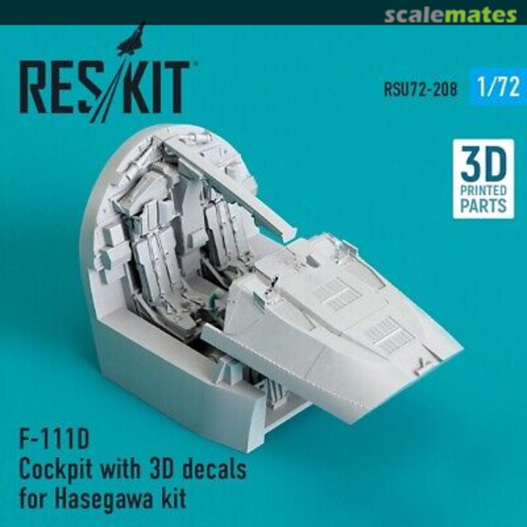 Boxart F-111D - cockpit with 3D decals (3D Printed) RSU72-0208 ResKit Boxart F-111D - cockpit with 3D decals (3D Printed) RSU72-0208 ResKit