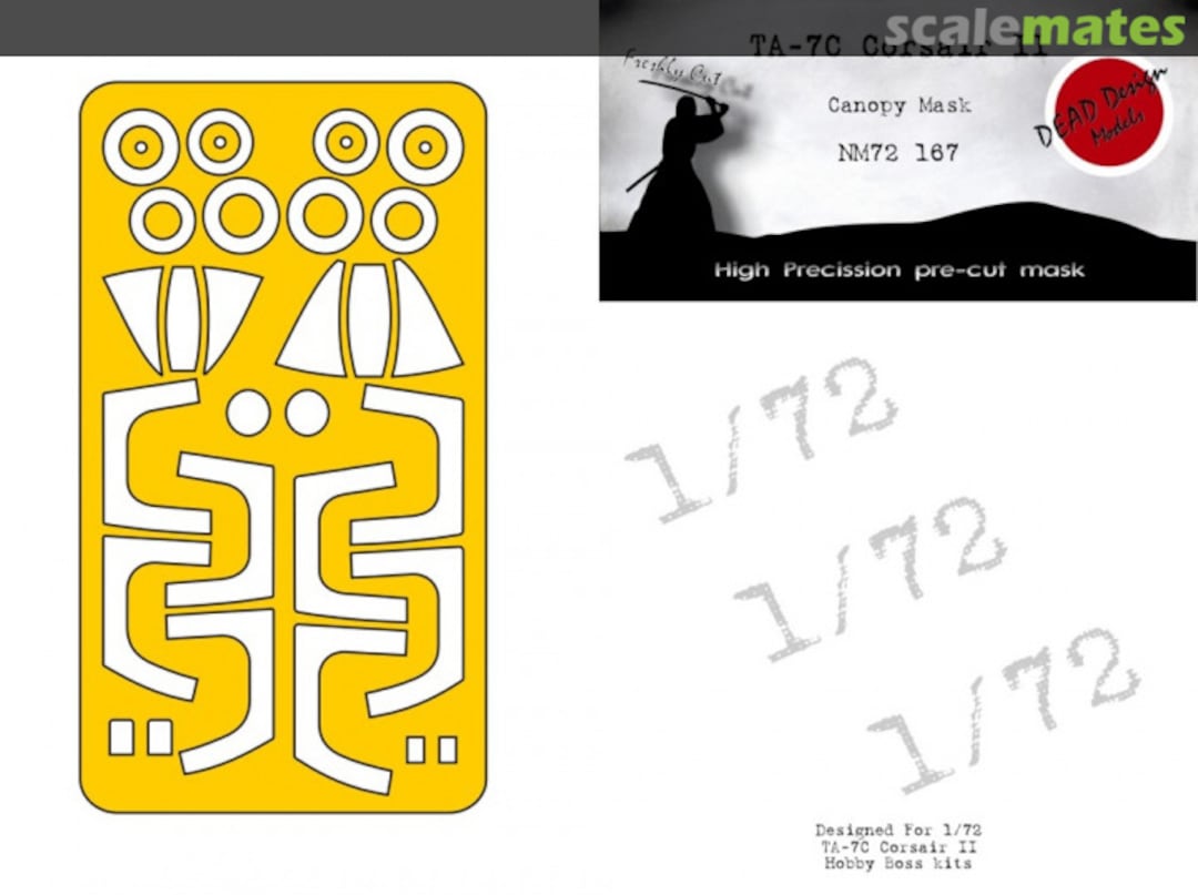 Boxart TA-7C Corsair II canopy masks NM72167 DEAD Design Models Boxart TA-7C Corsair II canopy masks NM72167 DEAD Design Models