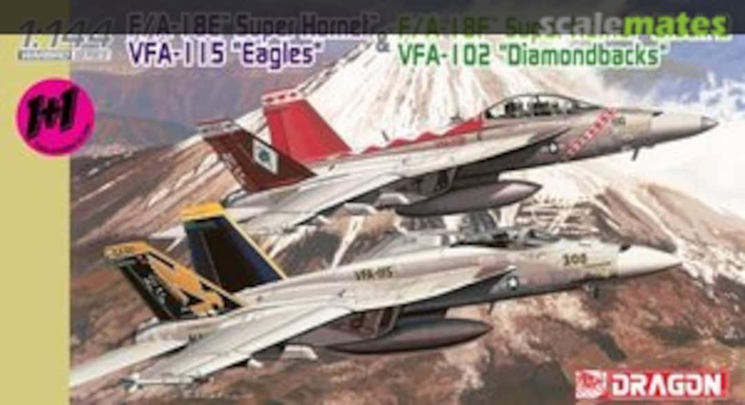 Boxart F/A-18E Super Hornet VFA-115 "Eagles" & F/A-18F Super Hornet Block 2 VFA-102 "Diamonbacks" 4620 Dragon Boxart F/A-18E Super Hornet VFA-115 "Eagles" & F/A-18F Super Hornet Block 2 VFA-102 "Diamonbacks" 4620 Dragon