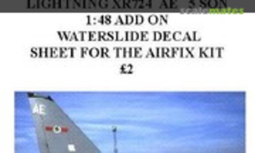 1:48 English Electric Lightning XR724 AE 5 SQN (Heritage Aviation Models )