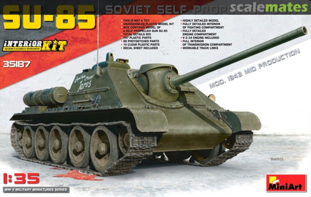 Boxart SU-85 Mod.1943 Mid Production 35187 MiniArt Boxart SU-85 Mod.1943 Mid Production 35187 MiniArt