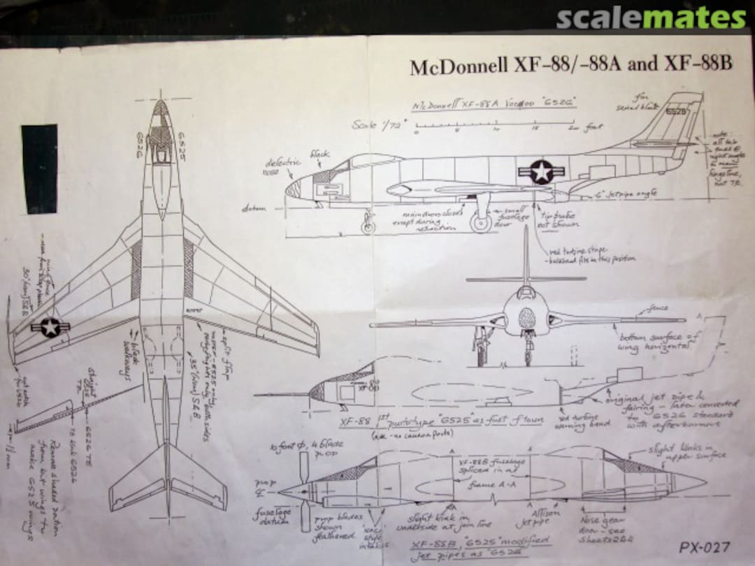Boxart McDonnell XF-88/-88A and XF-88B Voodoo PX-027 Maintrack Models Boxart McDonnell XF-88/-88A and XF-88B Voodoo PX-027 Maintrack Models