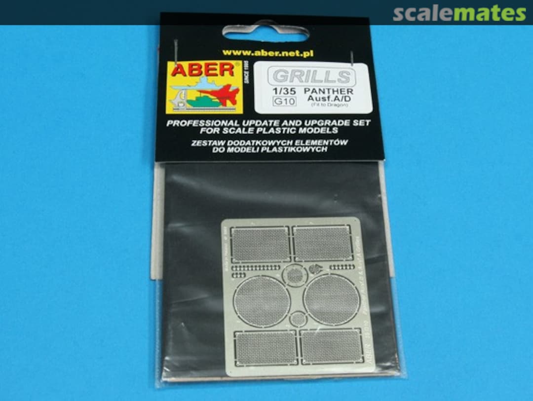 Boxart Grilles for Pz.Kpfw. V Ausf. A / D Panther 35G10 Aber