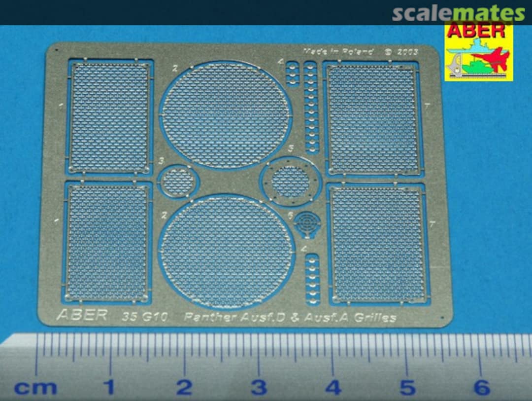 Contents Grilles for Pz.Kpfw. V Ausf. A / D Panther 35G10 Aber