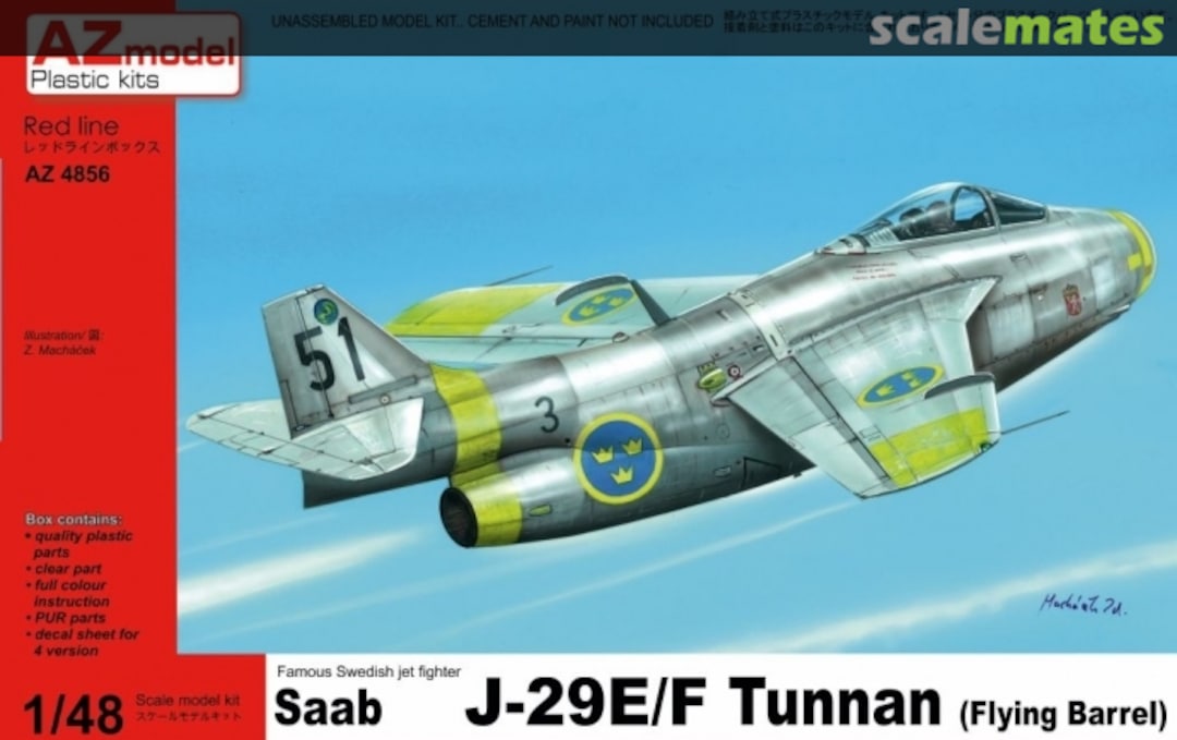 Boxart Saab 29E/F Tunnan AZ4856 AZmodel Boxart Saab 29E/F Tunnan AZ4856 AZmodel