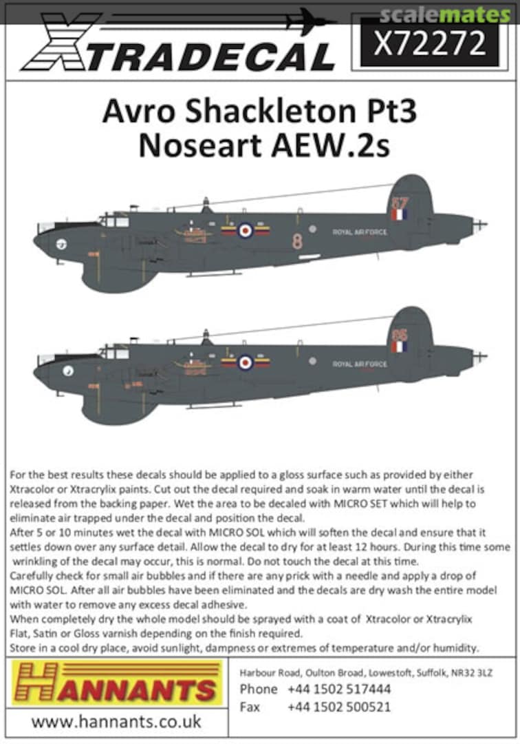 Boxart Avro Shackleton Pt. 3 X72272 Xtradecal Boxart Avro Shackleton Pt. 3 X72272 Xtradecal