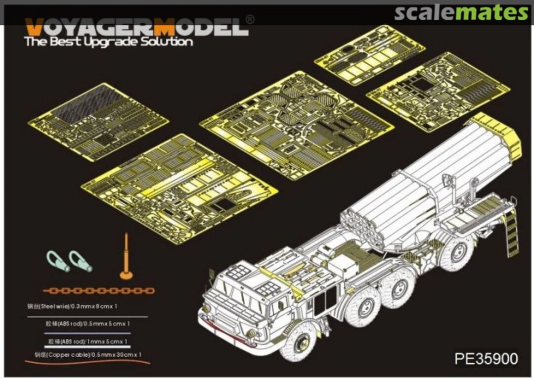 Boxart Modern Russian 9P140 TEL of 9K57 Uragan(BM-27) MLRS Basic PE35900 Voyager Model Boxart Modern Russian 9P140 TEL of 9K57 Uragan(BM-27) MLRS Basic PE35900 Voyager Model