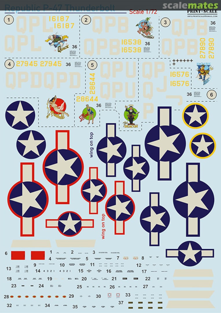 Boxart Republic P-47 Thunderbolt 72-385 Print Scale Boxart Republic P-47 Thunderbolt 72-385 Print Scale