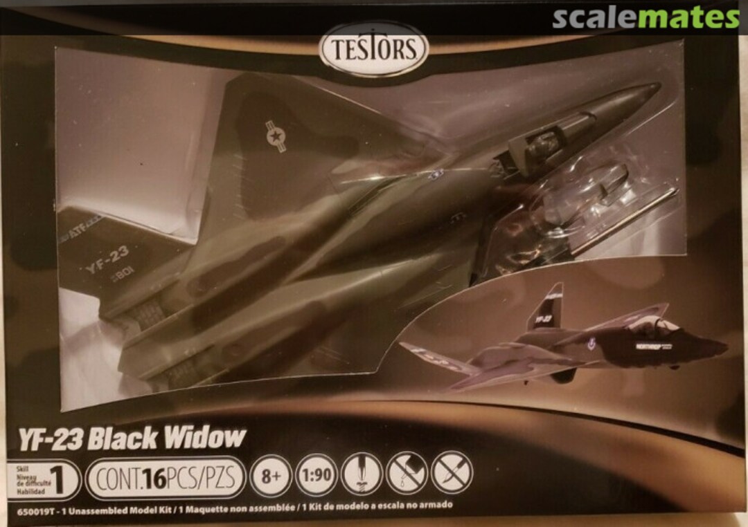 Boxart YF-23 Black Widow 650019T Testors Boxart YF-23 Black Widow 650019T Testors