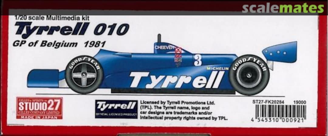 Boxart Tyrrell 010 ST27-FK20284 Studio27 Boxart Tyrrell 010 ST27-FK20284 Studio27