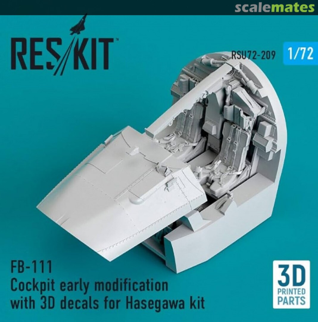 Boxart FB-111 - cockpit early modification with 3D decals (3D Printed) RSU72-0209 ResKit Boxart FB-111 - cockpit early modification with 3D decals (3D Printed) RSU72-0209 ResKit