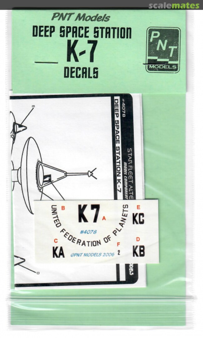 Boxart Deep Space Station K-7 Decals 4078 PNT Models Boxart Deep Space Station K-7 Decals 4078 PNT Models