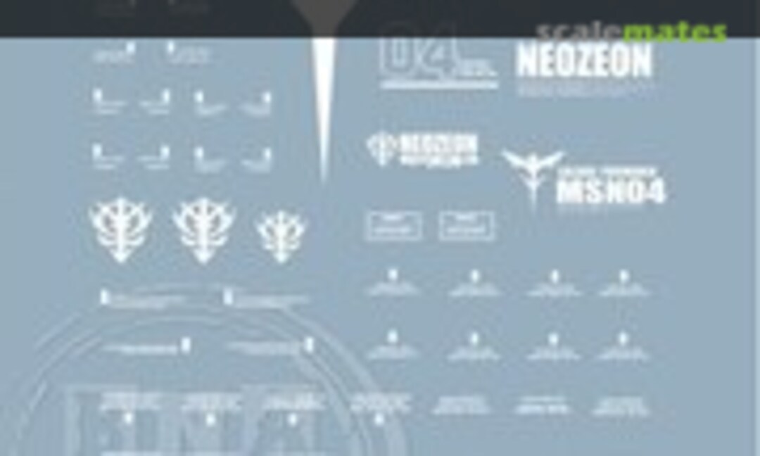 No Metal Stickers for 1/100 MG MSN-04 Sazabi GMG (Easy Decal 257) 257