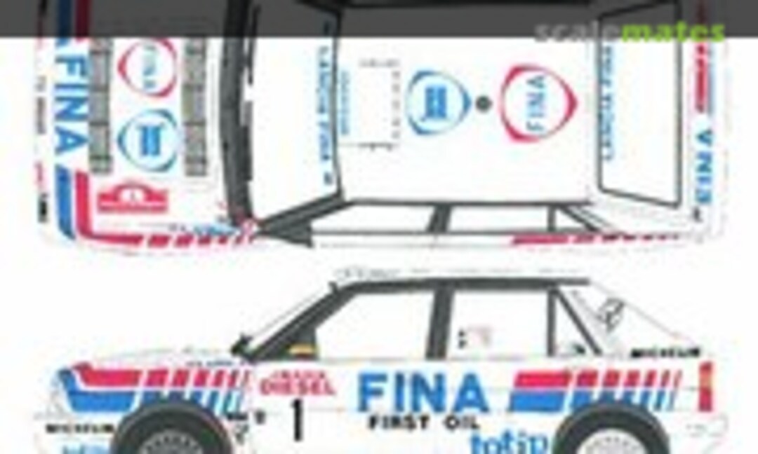 1:24 Fina Delta 16v 1991 Sanremo Decal Set (Shunko Models SHK-D324) SHK-D324