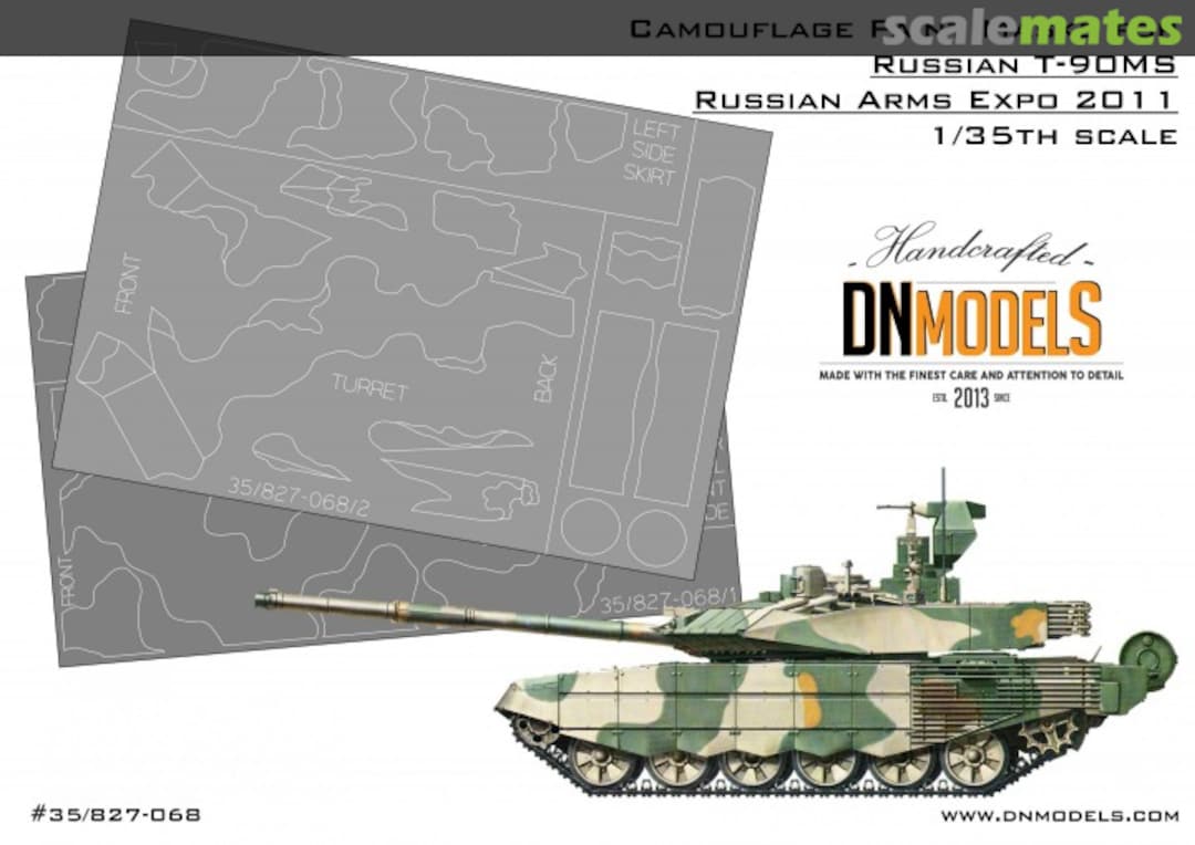 Boxart Russian T-90MS Camouflage Paint Masks RAE 2011 1/35 35/827-068 DN Models Boxart Russian T-90MS Camouflage Paint Masks RAE 2011 1/35 35/827-068 DN Models
