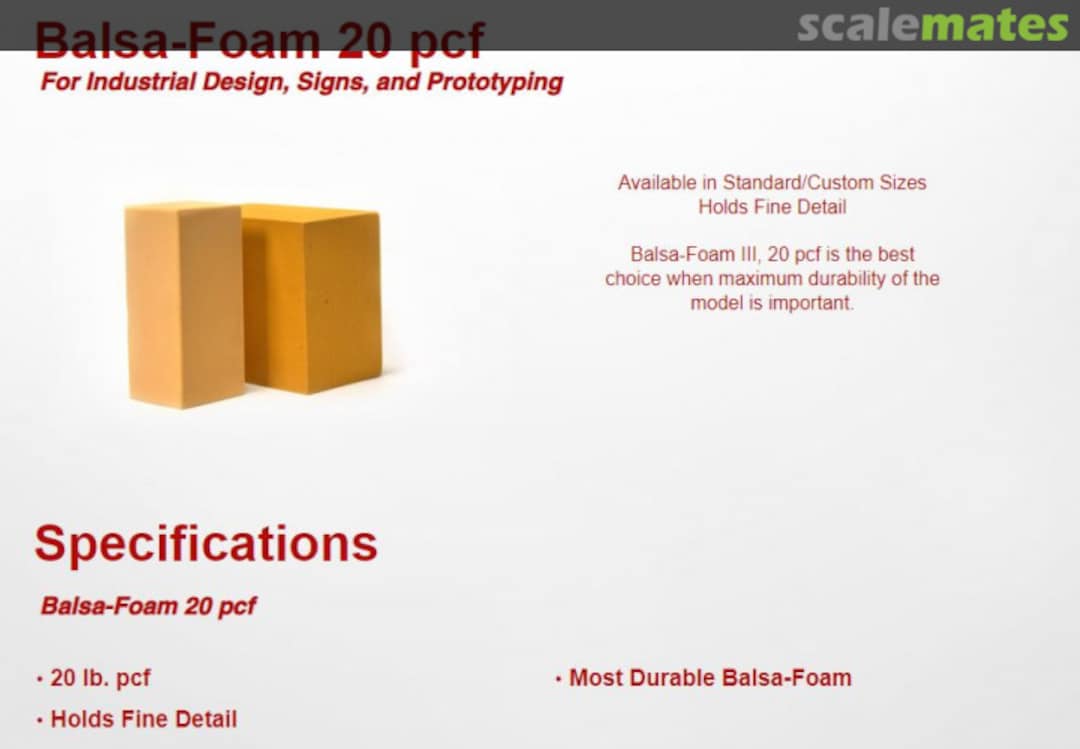 Boxart Balsa-Foam 20 pcf AMERICAN FOAM TECHNOLOGIES INC Boxart Balsa-Foam 20 pcf AMERICAN FOAM TECHNOLOGIES INC