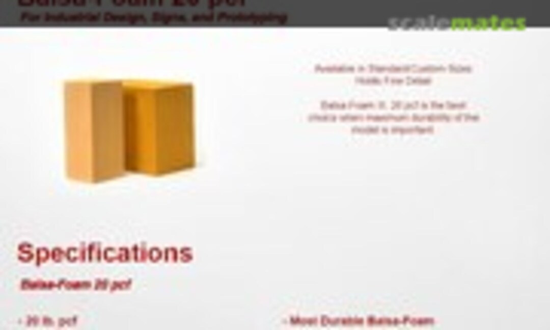 No Balsa-Foam 20 pcf (AMERICAN FOAM TECHNOLOGIES INC )