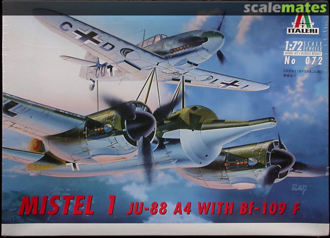Boxart Mistel 1 Ju-88 A4 with Bf-109 F 072 Italeri Boxart Mistel 1 Ju-88 A4 with Bf-109 F 072 Italeri