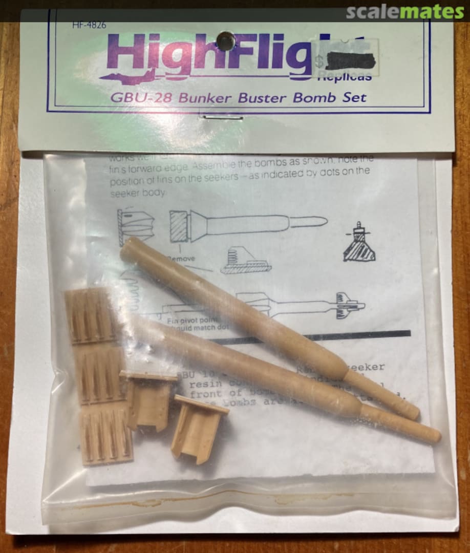 Boxart GBU-28 Bunker Buster Bomb Set HF-4826 HighFlight Replicas Boxart GBU-28 Bunker Buster Bomb Set HF-4826 HighFlight Replicas