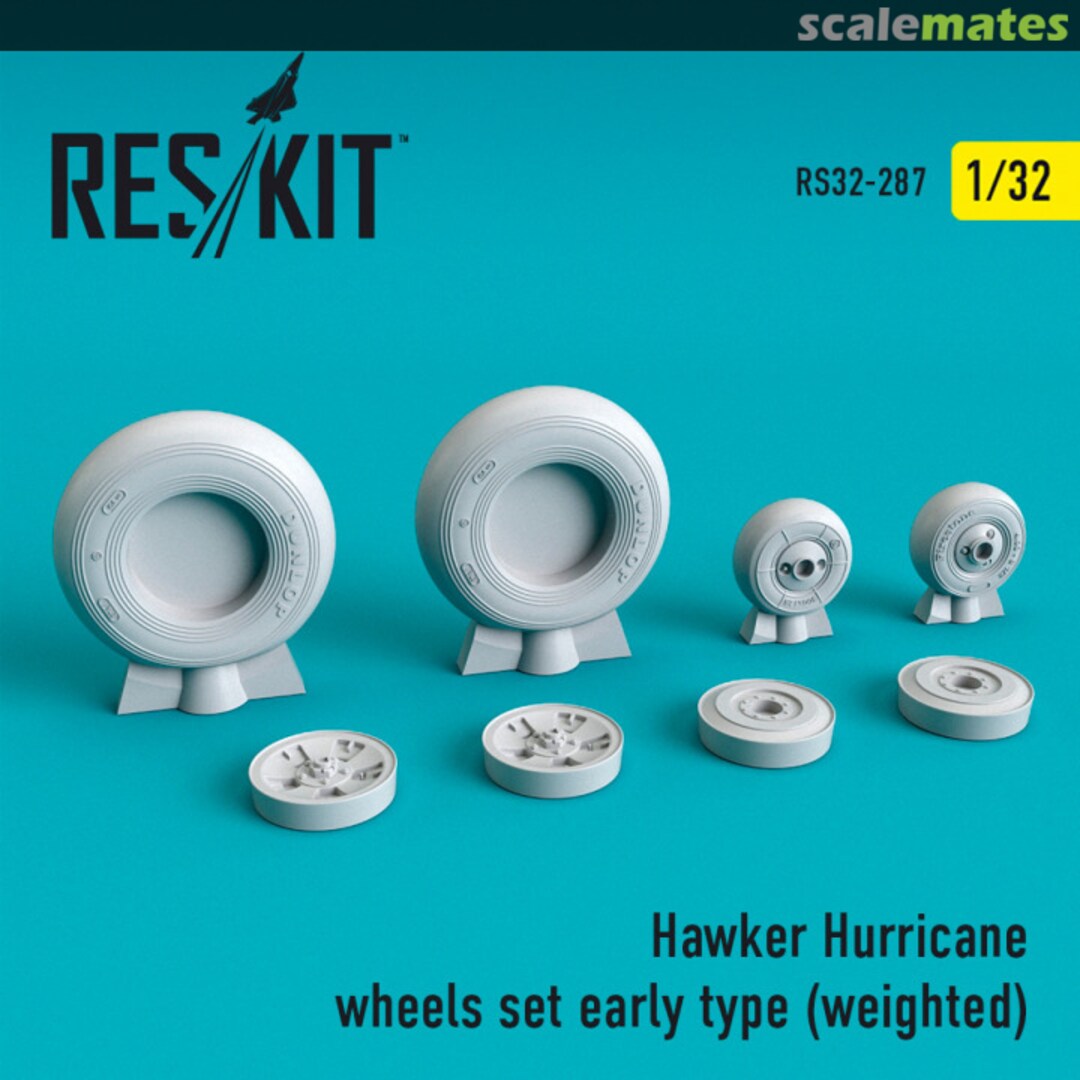 Boxart Hawker Hurricane wheels set early type weighted RS32-0287 ResKit Boxart Hawker Hurricane wheels set early type weighted RS32-0287 ResKit