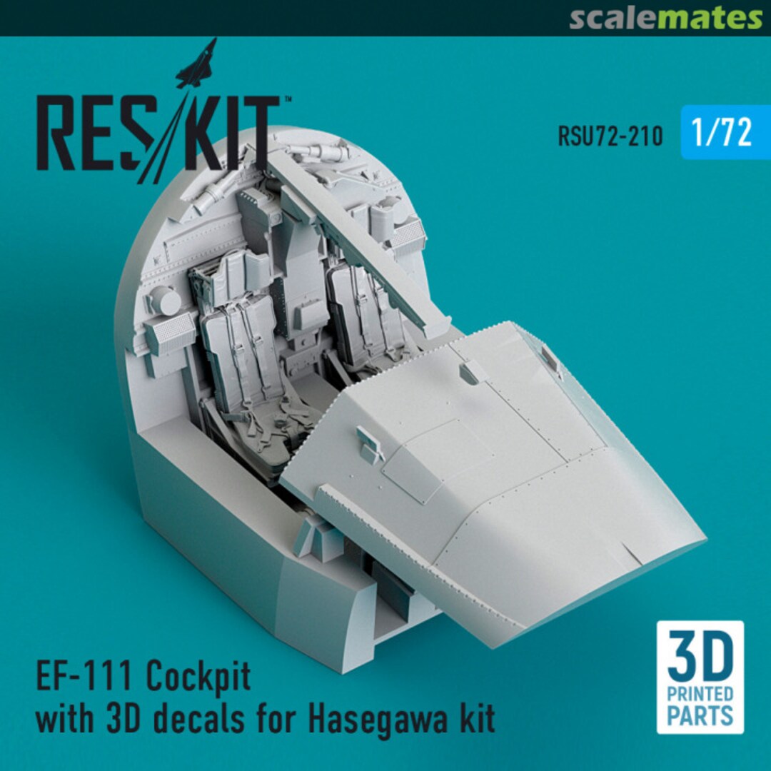 Boxart EF-111 - cockpit with 3D decals (3D Printed) RSU72-0210 ResKit Boxart EF-111 - cockpit with 3D decals (3D Printed) RSU72-0210 ResKit