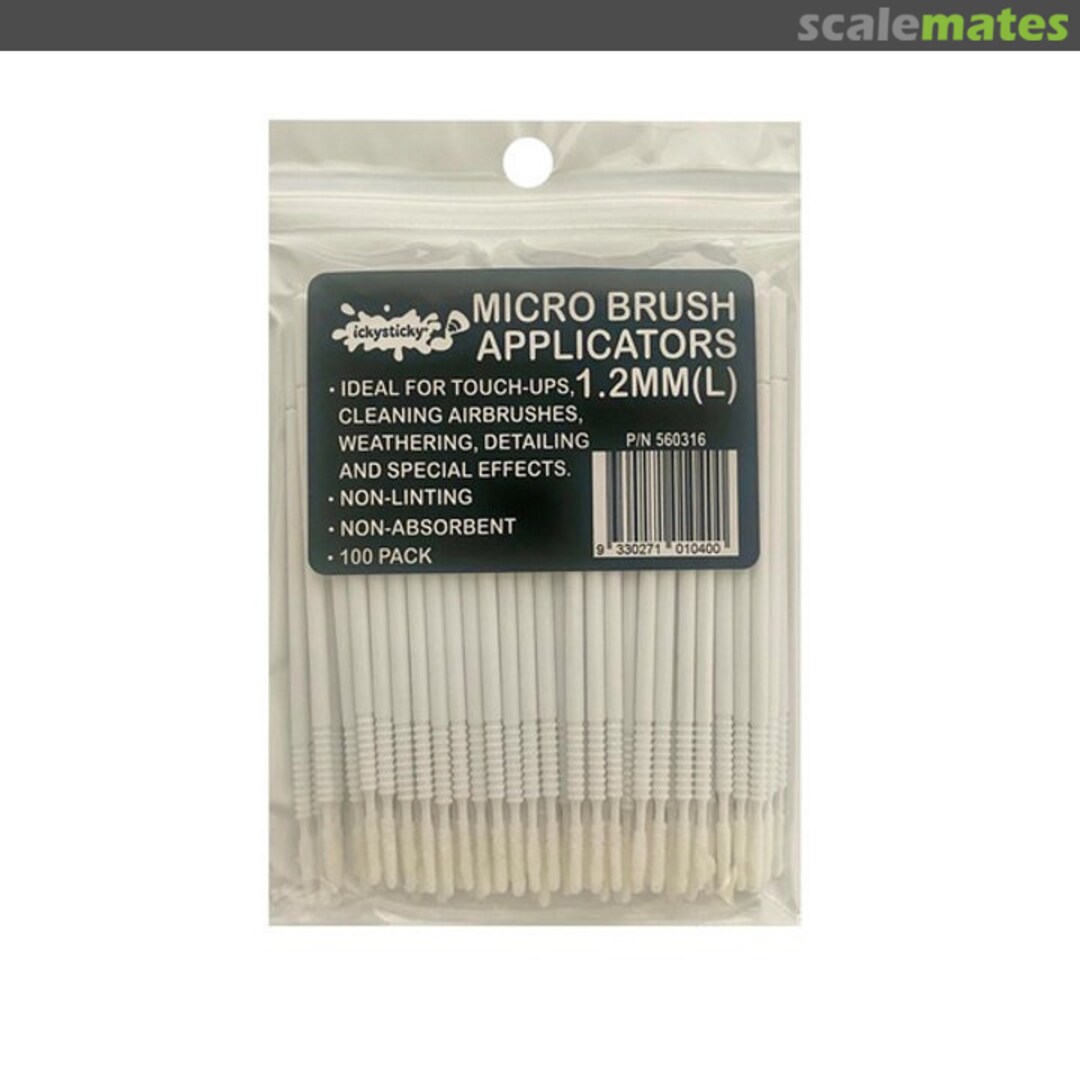 Boxart Micro Brush Applicators 100PK 560316 IckySticky Boxart Micro Brush Applicators 100PK 560316 IckySticky