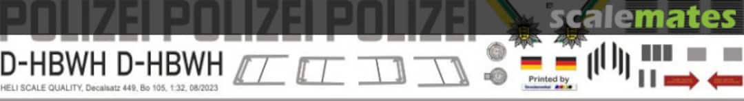 Boxart Bo 105CBS - Polizei Baden-Württemberg - D-HBWH Decal 449 Heli Scale Quality Boxart Bo 105CBS - Polizei Baden-Württemberg - D-HBWH Decal 449 Heli Scale Quality