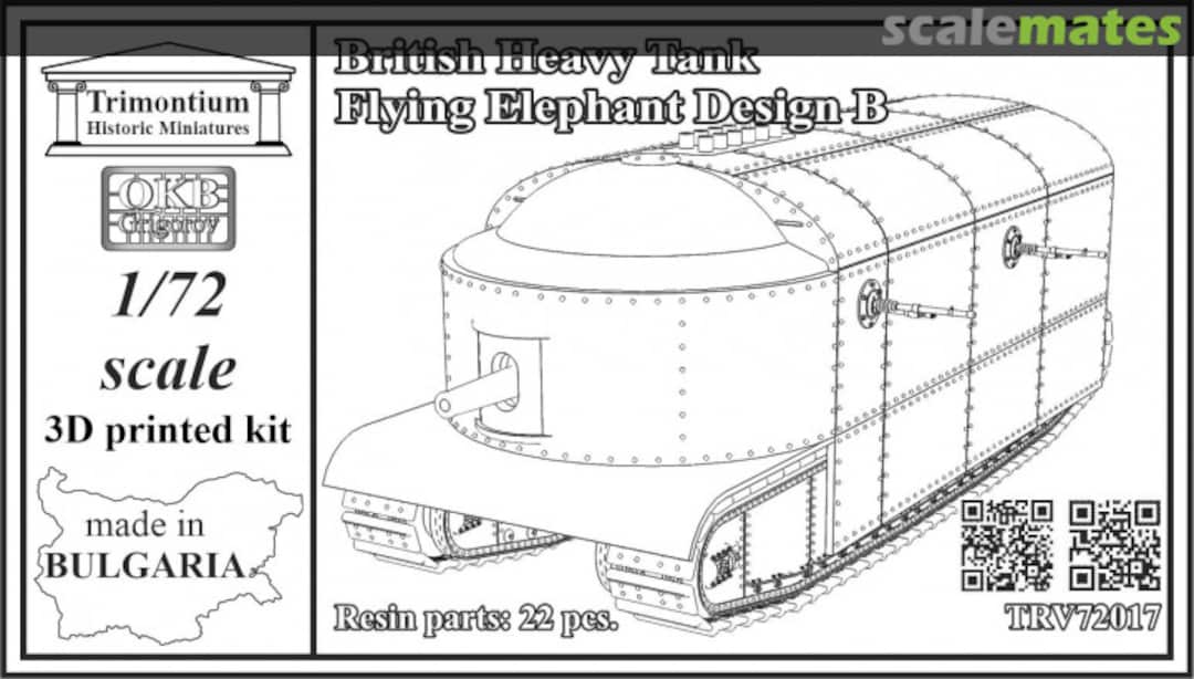 Boxart British Heavy Tank Flying Elephant Design B TRV72017 OKB Grigorov Boxart British Heavy Tank Flying Elephant Design B TRV72017 OKB Grigorov