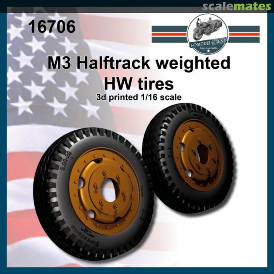 Boxart US M3 Halftrack - Weighted HW Tires (3D-Printed) 16706 FC Model Trend